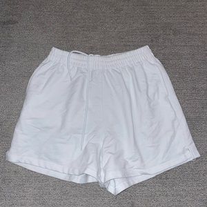 White sweat shorts new